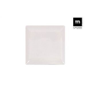 SET 6 PLATOS LLANOS IVORY BRILLO 21CM ELITE LA MEDITERRANEA
