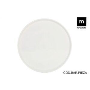 SET 6 PLATOS PARA PIZZA 33CM BARI IVORY BRILLO LA MEDITERRANEA