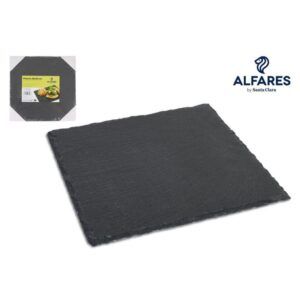 SET 6 PLATOS PIZARRA 25X25CM ALFARES