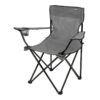 SILLA PLEGABLE DE CAMPING CON POSAVASOS GRIS SUNGARDEN