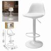TABURETE BAR C/ RESPALDO BLANCO 38.5X39.5X83CM