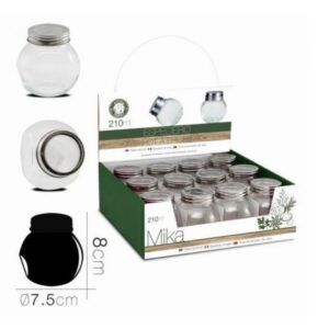 TARRO VIDRIO 2 POSICIONES 210ML TAPA ROSCA