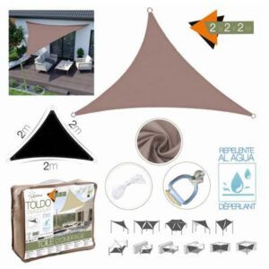 TOLDO TRIANGULAR 2X2X2 METROS TOPO CON BOSLA