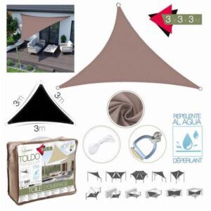 TOLDO TRIANGULAR 3X3X3 METROS TOPO CON BOSLA