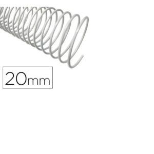 ESPIRAL METAL 5:1 20mm Blanco 140H (Pvp.100u.)
