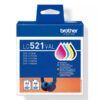 CART. INK-JET Brother (LC521-Val)  (500pg) 4-Colores
