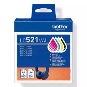 CART. INK-JET Brother (LC521-Val)  (500pg) 4-Colores