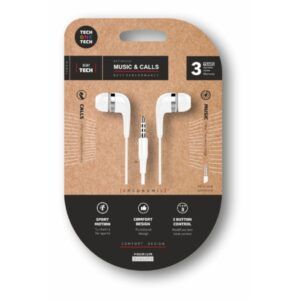 AURICULARES TechOne SOFT EAR Tech INTRAURALES BLANCOS