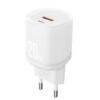 CARGADOR RAPIDO USB-A / USB-C 20W L144 BLANCO XO