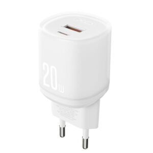 CARGADOR RAPIDO USB-A / USB-C 20W L144 BLANCO XO