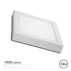 DOWNLIGHT CUADRADO SOBRE PARED LED 18W 1950LM LUZ BLANCA ELBAT