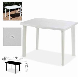 MESA DE JARDÍN FARETTO BLANCA 101X68XH72CM