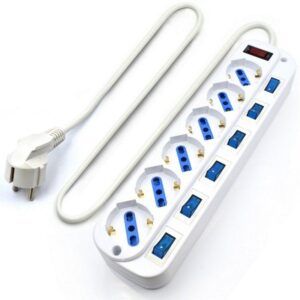 REGLETA 6 TOMAS CON INTERRUPTOR CABLE 3 MTS EWENT