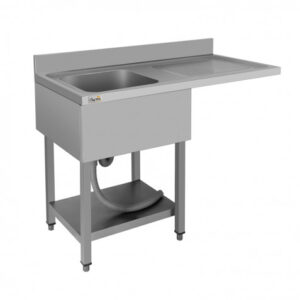 FREGADERO INDUSTRIAL 140X70X85CM CUBETA IZQUIERDA Y ESTANTE CHEF PRO