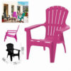 SILLA DE JARDIN PLASTICA DOLOMITI 75X86X86 ROSA