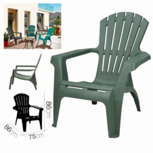 SILLA DE JARDIN PLASTICA DOLOMITI 75X86X86 OLIVA