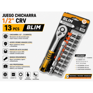 JUEGO CHICHARRA 1/2" CRV 13 PCS BLIM