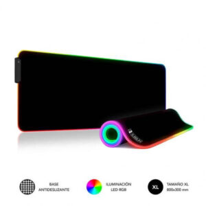 ALFOMBRILLA GAMING EXTRA GRANDE 800X300X4MM NEGRA CON RGB SUBBLIM