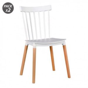 PACK 2 SILLAS DESIGN D800 BLANCAS MUVIP