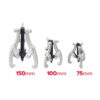 JUEGO 3PCS SACA RODAMIENTOS 3 PUNTOS 75mm, 100mm, 150mm MADER