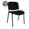 PACK 6 SILLAS CONFIDENTE NEGRAS MUVIP