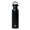 BOTELLA TERMO 600ML ACERO INOXIDABLE BASE SILICONA NEGRO SAFTA
