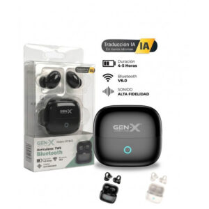 AURICULARES BLUETOOTH CON TRADUCCION CON IA BT8412 NEGRO