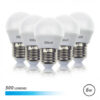PACK 5 BOMBILLAS LED G45 | 6W | 500LM | E27 | LUZ FRIA | ELBAT