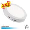 DOWNLIGHT CIRCULAR SOBRE PARED LED 24W LUZ BLANCA ELBAT (3 X 2)