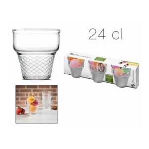 SET 3 COPAS VIDRIO PARA HELADO 240ML