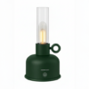 REACONDICIONADA LAMPARA DE ACEITE LED VINTAGE VERDE FOREVER