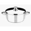 CACEROLA ACERO INOXIDABLE 22CM 3 LITROS OPTIMA CON TAPA ACERO MONIX