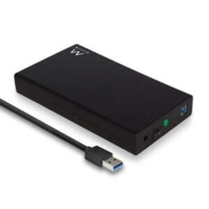 CAJA DISCO EXTERNO SATA 3.5" USB 3.2 NEGRO EWENT