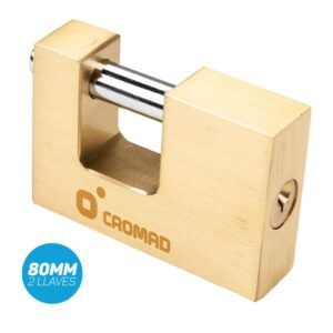 CANDADO ANTIPALANCA 80MM 2 LLAVES CROMAD