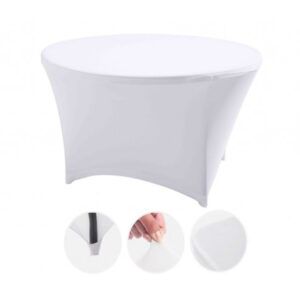 FUNDA PARA MESA DE RESINA REDONDA 160X74 BLANCA SUNGARDEN