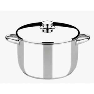 OLLA DE ACERO INOXIDABLE 26CM 8 LITROS OPTIMA CON TAPA ACERO MONIX