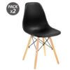 PACK 2 SILLAS DESIGN D100 NEGRAS MUVIP
