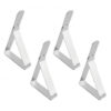 PACK 4 PINZAS SUJETAMANTELES ACERO 7.5X1.2X4.5CM