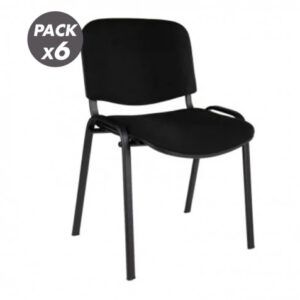PACK 6 SILLAS CONFIDENTE NEGRAS MUVIP