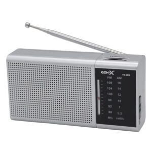 RADIO PORTATIL AM/FM DIAL CLASICO PLATA GEN-X
