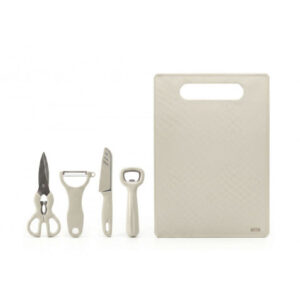 SET 4 UTENSILIOS COCINA +TABLA DE CORTE Y CON SOPORTE QUTTIN
