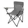 SILLA PLEGABLE DE CAMPING CON POSAVASOS GRIS SUNGARDEN