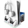 SOPORTE MULTIFUNCION RGB PARA PS5 MARS GAMING MPS5-B2 BLANCO