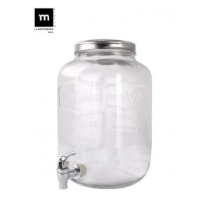TARRO VIDRIO DISPENSADOR CON GRIFO 4 LITROS LA MEDITERRANEA