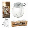 020€ PACK 3 TARROS VIDRIO 2 Posiciones 80x80MM T/ROSCA (Obse