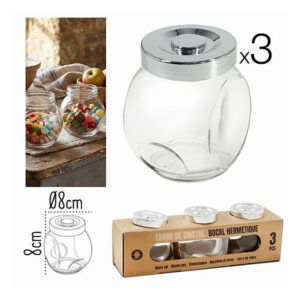 020€ PACK 3 TARROS VIDRIO 2 Posiciones 80x80MM T/ROSCA (Obse