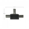 ADAPTADOR INDUCTIVO TV (2 MACHO/1 HEMBRA) NEGRO SEVENON