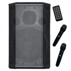 ALTAVOZ AUTOAMPLIFICADO PRO600 8" 500W CON BATERÍA + 2 MICROS SERIE PRO