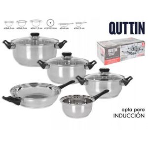 BATERIA DE COCINA 8 PIEZAS INDUCCION GENOVA QUTTIN