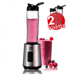 BATIDORA SMOOTHIE 300W INOX 2 VASOS 600ML MUVIP
